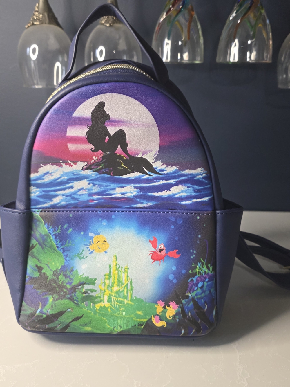 Loungefly Purple Mermaid Print Mini Backpack